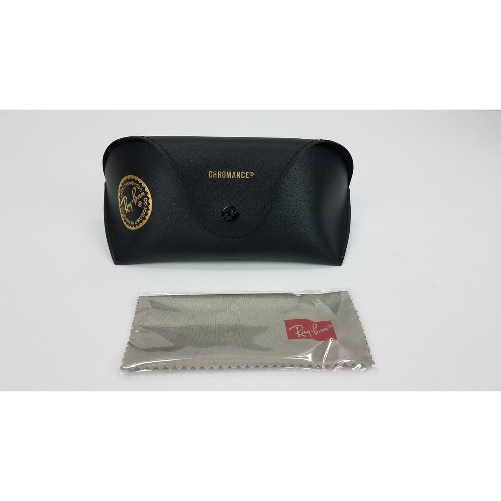 NEW Ray Ban Genuine Black Sunglasses large Case Snap Closure Belt Loop ..